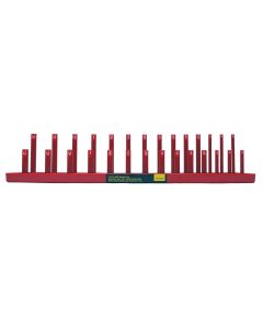 KTI72473 image(0) - K Tool International Socket Holder 1/2 Inch Drive SAE Red