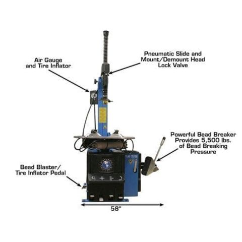 Atlas Automotive Equipment TC755 Tilt-Back Rim-Clamp Tire Changer