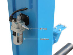 pneumatic wheel lift air inlet and lubricator