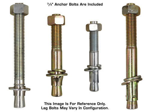 anchor bolts for 2 post lift